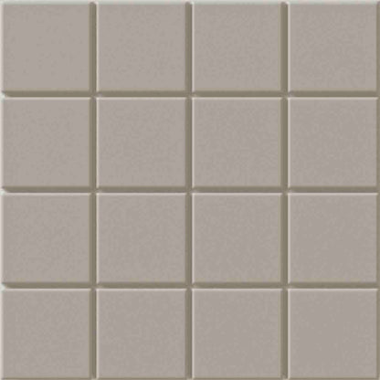 WOW Raster Grid S Fliese in Ash, quadratische Keramikfliese mit geometrischem Rasterrelief und matter Oberfläche in handgemachter Optik für moderne Wand- und Bodenflächen.