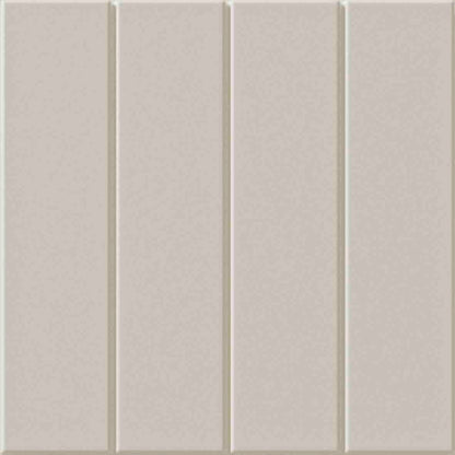 WOW Raster Lines M Fliese in Chalk, quadratische Keramikfliese mit vertikalem Linienrelief und matter Oberfläche in handgemachter Optik für moderne Wand- und Bodenflächen mit klarer, geometri