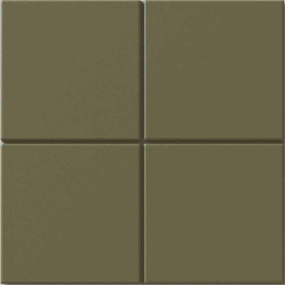 WOW Raster Grid M Fliese in Moss, quadratische Keramikfliese mit mittlerem Rasterrelief und matter Oberfläche in handgemachter Optik für moderne Wand- und Bodenflächen mit klarer, geometrischer Struktur.