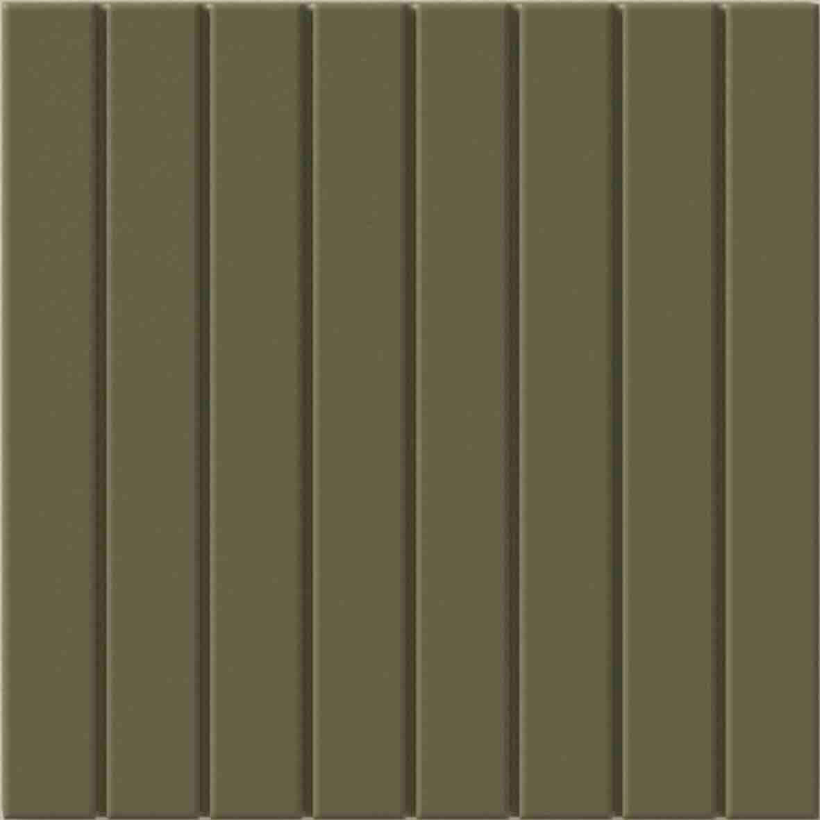 WOW Raster Lines S Fliese in Moss, quadratische Keramikfliese mit vertikalem Linienrelief und matter Oberfläche in handgemachter Optik für moderne Wand- und Bodenflächen mit ruhiger, architektonischer Struktur.