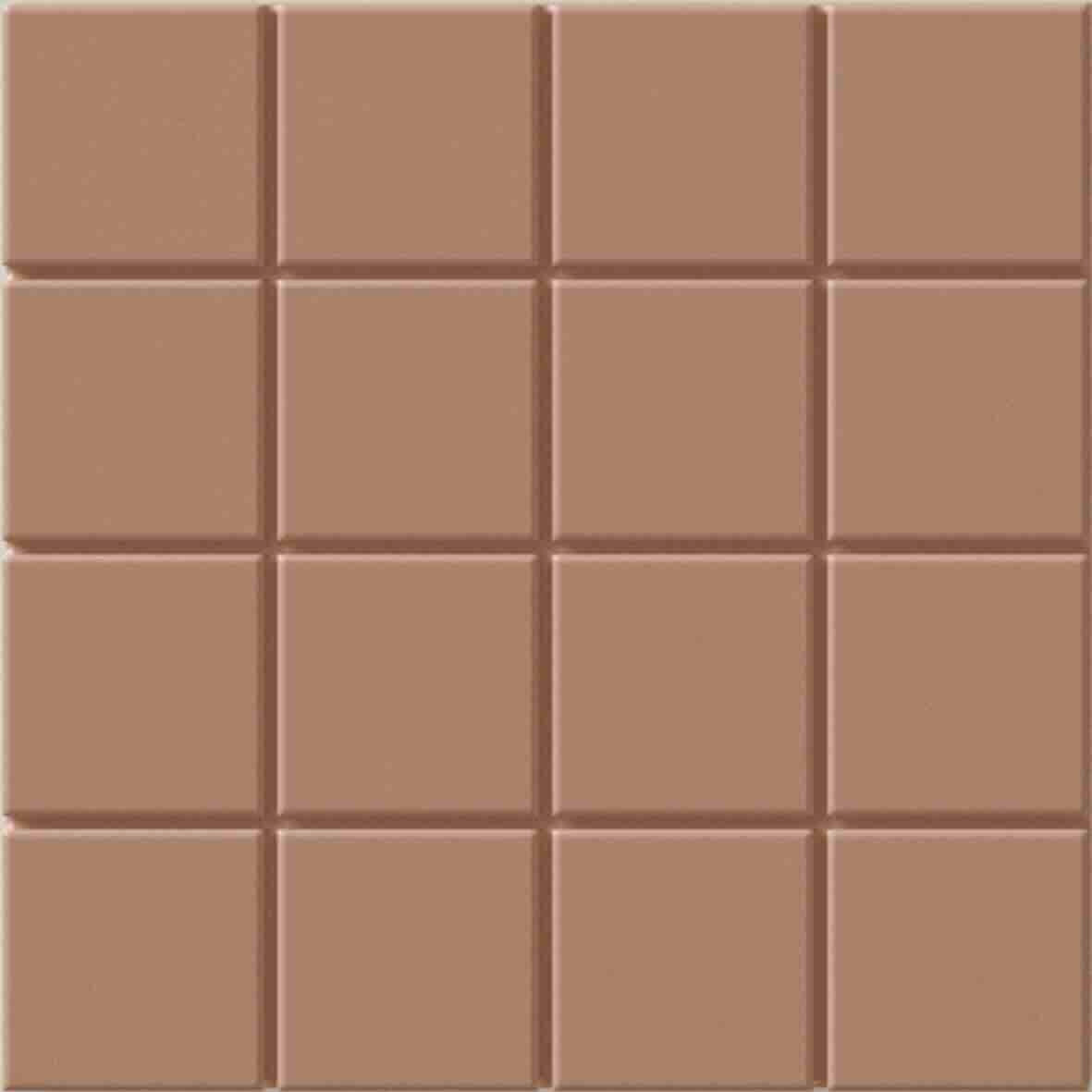 WOW Raster Grid S Fliese in Mud, quadratische Keramikfliese mit geometrischem Rasterrelief und matter Oberfläche in handgemachter Optik für moderne Wand- und Bodenflächen mit warmer, ruhiger S