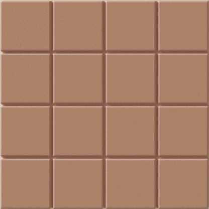 WOW Raster Grid S Fliese in Mud, quadratische Keramikfliese mit geometrischem Rasterrelief und matter Oberfläche in handgemachter Optik für moderne Wand- und Bodenflächen mit warmer, ruhiger S