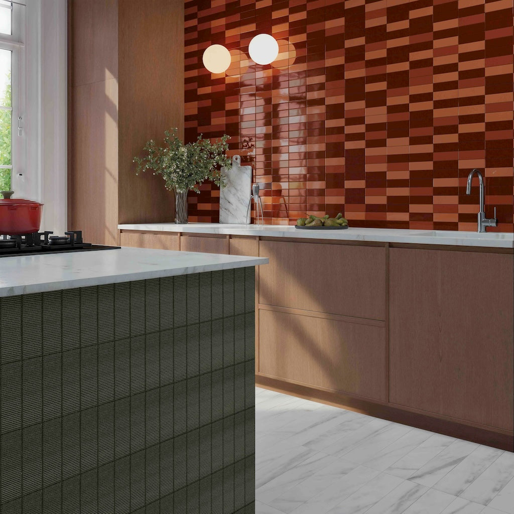 Innenraum mit WOW Micare Canale in Saffron Dark und Evergreen Dark