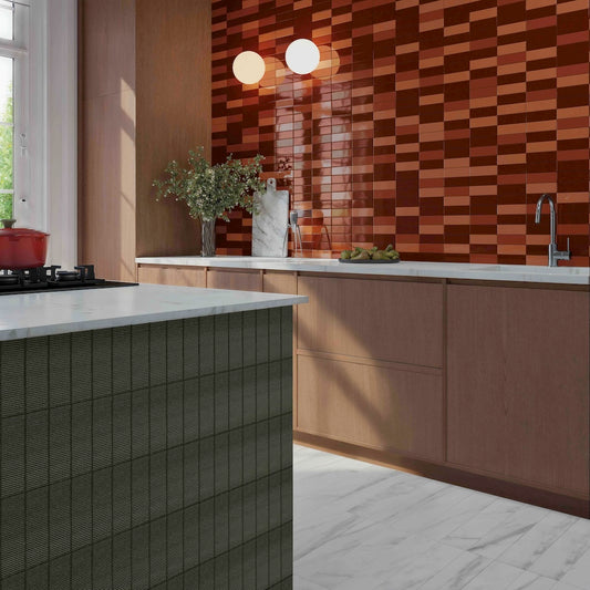 Innenraum mit WOW Micare Canale in Saffron Dark und Evergreen Dark